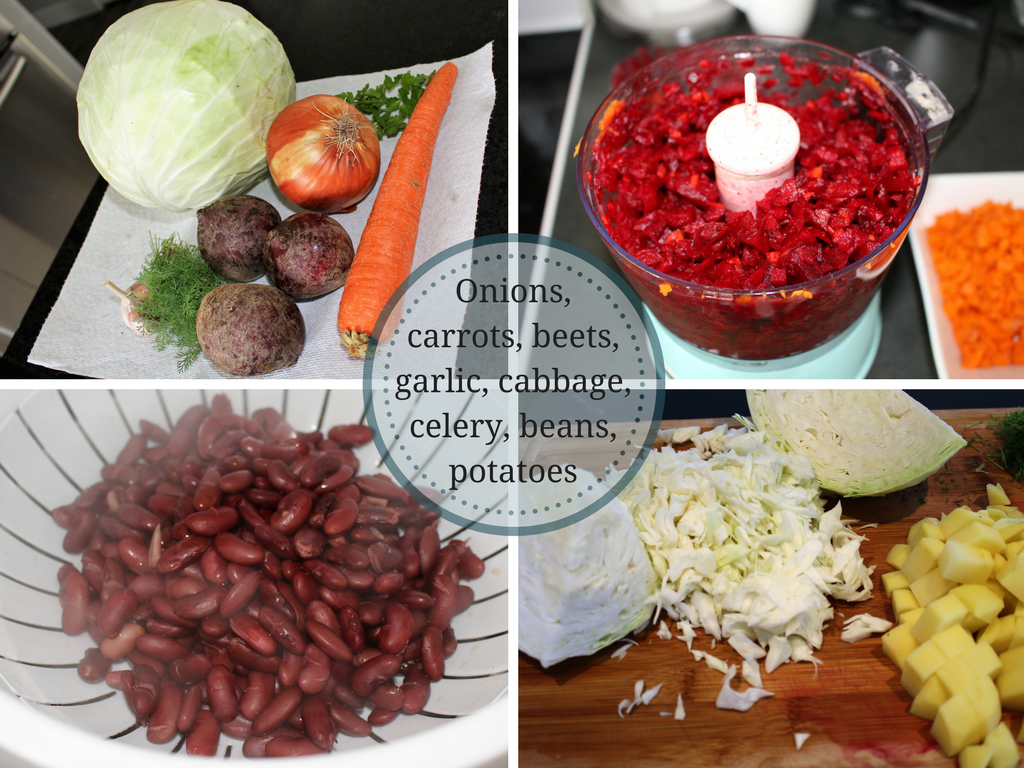 borscht ingredients