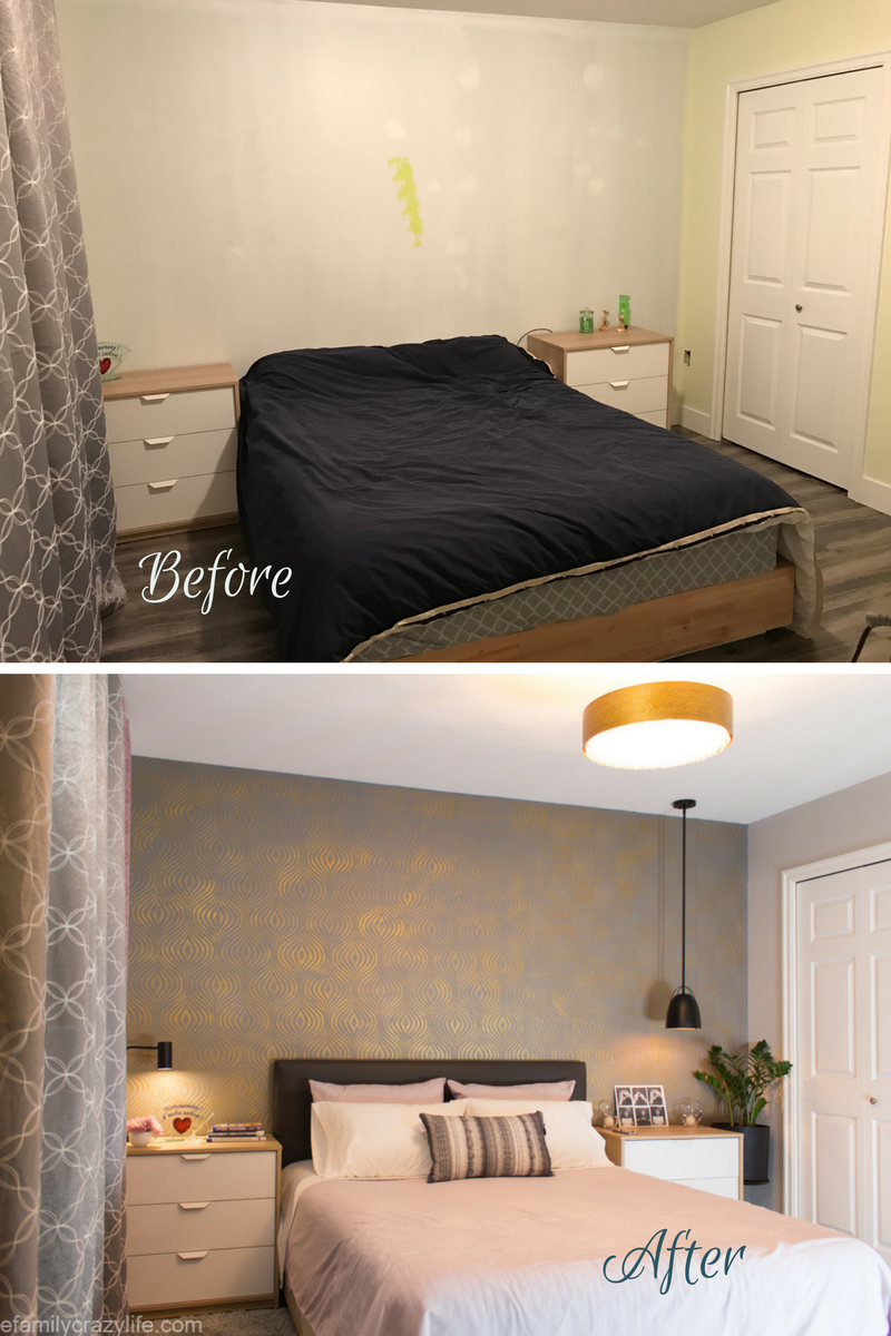 One Room Challenge Master Bedroom Reveal - before and after