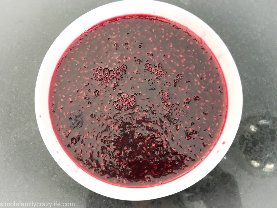 Homemade raspberry-blueberry Jam Vegan