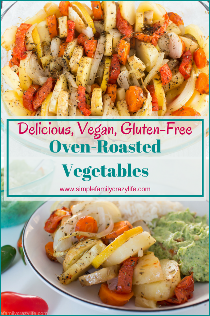 Oven-Roasted Vegetables - delicious vegan and gluten-free dish to make when you have no time for cooking