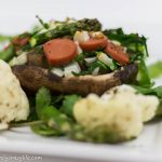 Stuffed Portobello Mushrooms with Vegetables and Vegan Sausage recipe