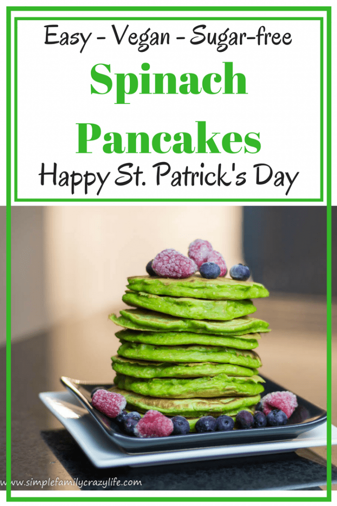 St. Patrick's Day Vegan Spinach Pancakes