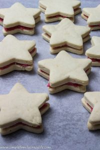 Star-Shaped Vegan Sandwich Cookies with Glitter Stars #Choctoberfest 2018