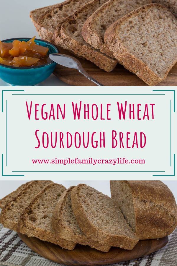 Vegan whole wheat sourdough bread recipe