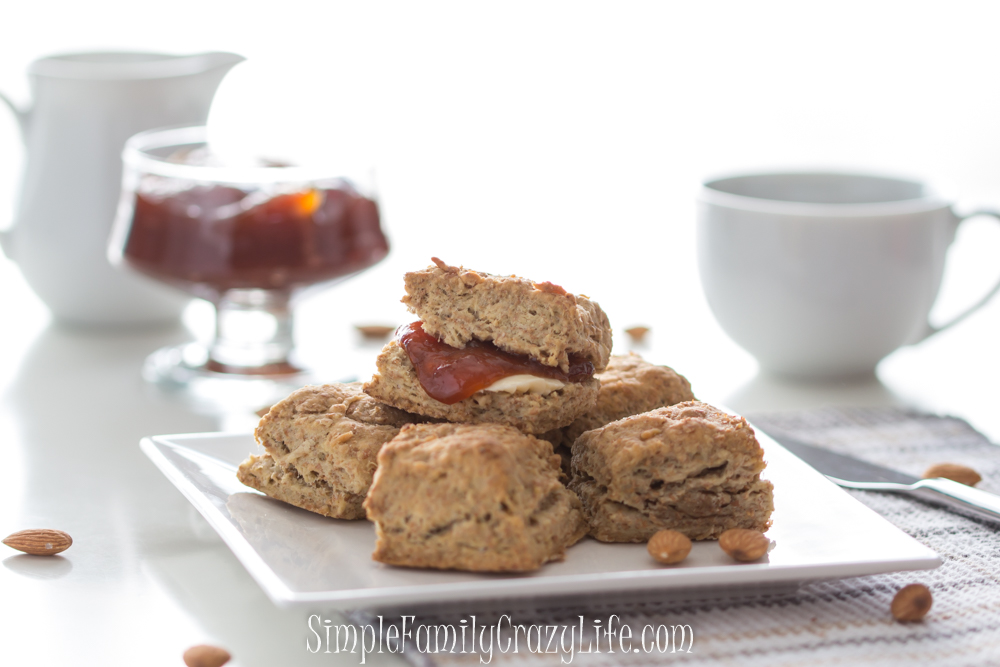 Vegan whole wheat and almond flour biscuits
